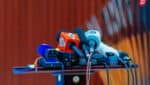 Micros, jouralistes pour discours, point de presse