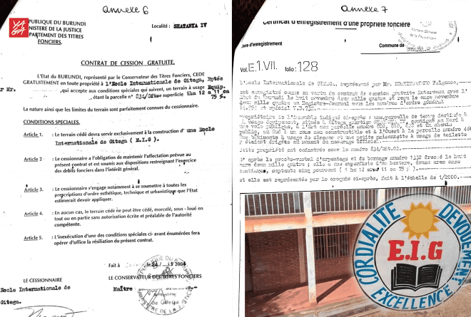 École internationale de Gitega dans l’œil du cyclone
